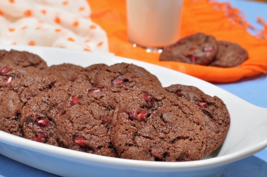 Pomegranate-Double Chocolate Cookies