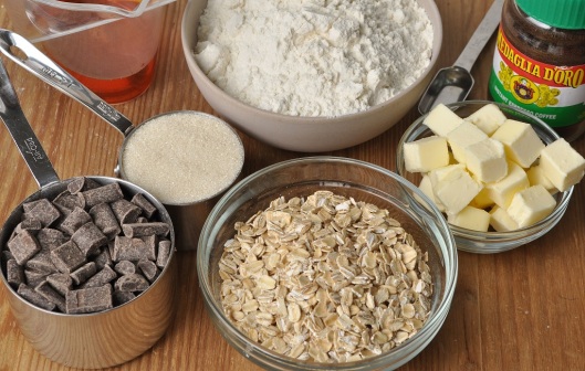 Ingredients for Oat-Chocolate Chunk Biscotti