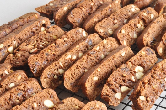 Panforte Biscotti Ready for Dipping