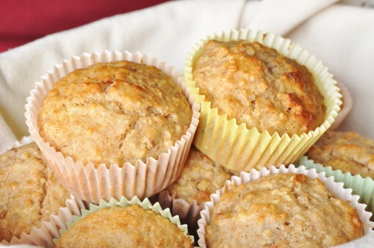 A Basket of Oat-Pecan Marmalade Muffins