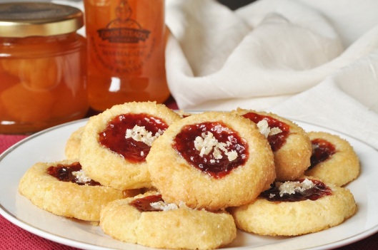 Ginger-Strawberry Thumbprint Cookies