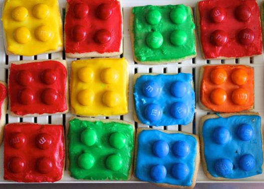 lego biscuits close up